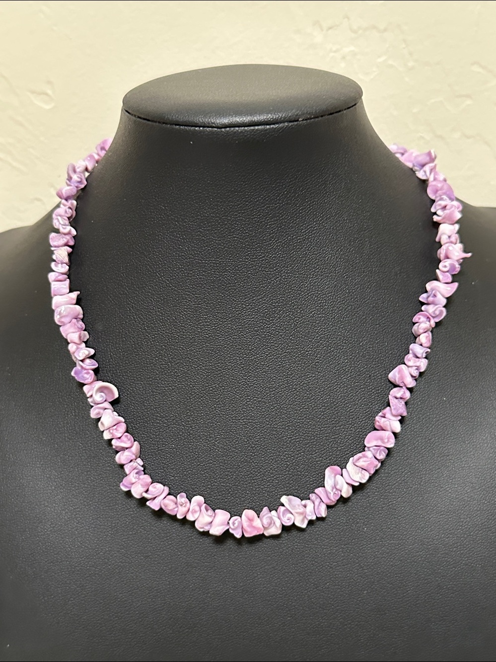 141.  Purple Shell Vintage Necklace